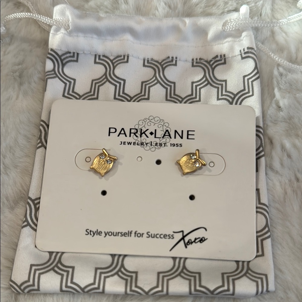 NEW Park Lane Gold Owl Stud Earrings
